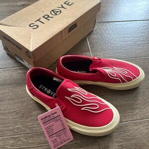 Straye Ventura Red Flame Sneakers Women 6.5 Skate Vans Style Shoes